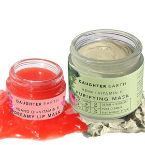 Dreamy Lip Mask and Hemp + Vitamin E Purifying Mask